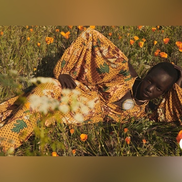 Ulla Johnson Yellow Noemi Halterneck Midi Dress - Picture 5 of 16